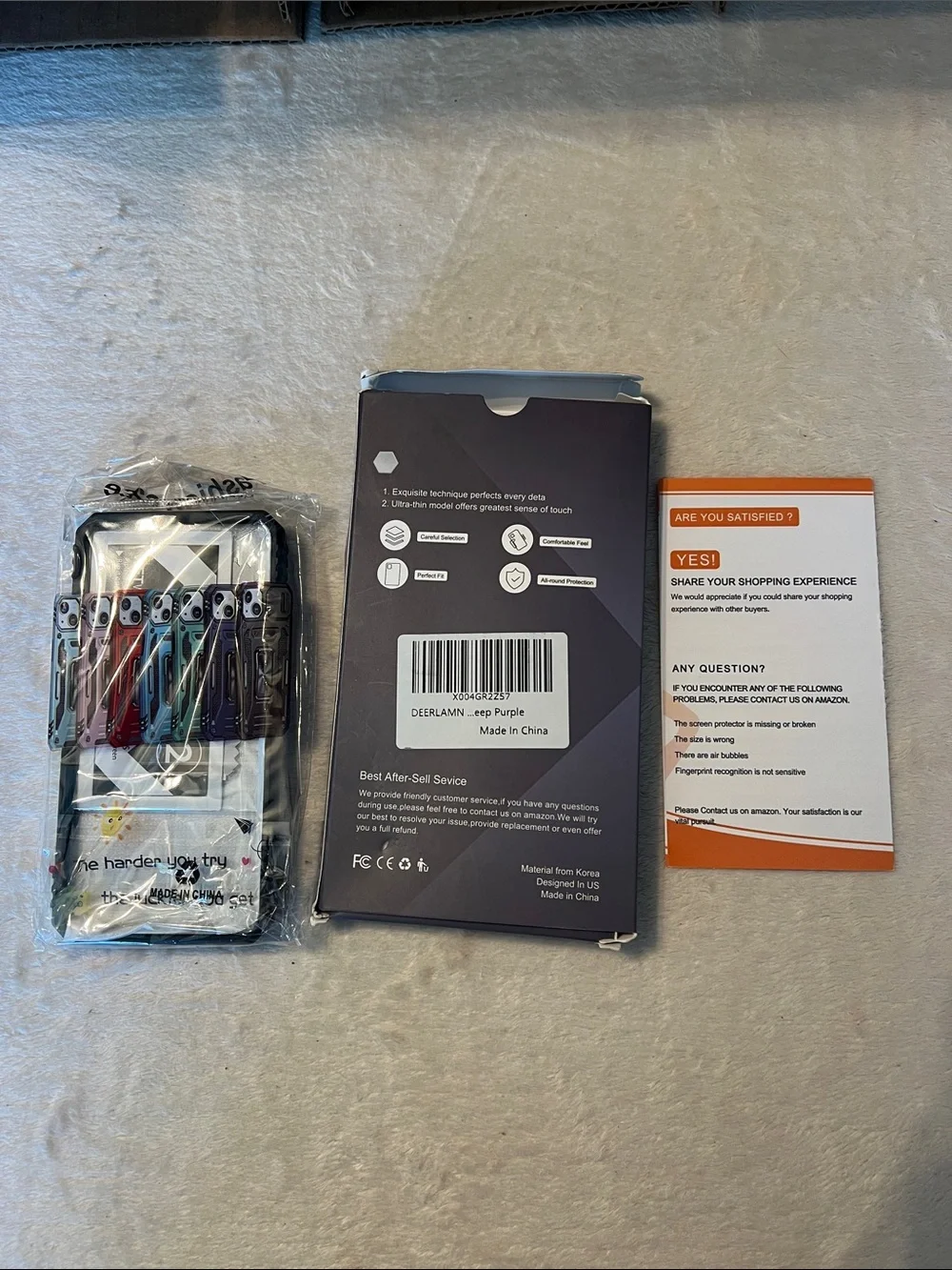 Rugged Purple Samsung Galaxy S24 Phone Case with Kickstand and Screen Protector
